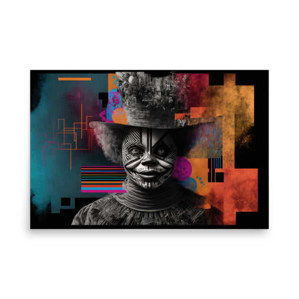 Generative Clown with Colourful Composition — Poster