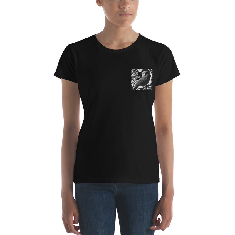 Owl at Night — Women's short sleeve t-shirt