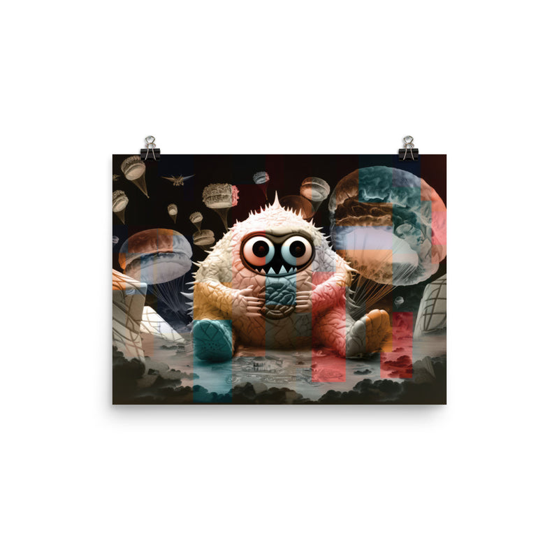 Poster — Cute Monster with Pastry Airdrop