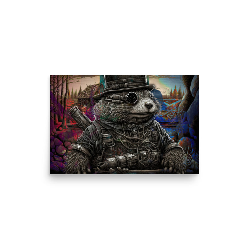 Poster — Mole in Front of Steampunk Settlement