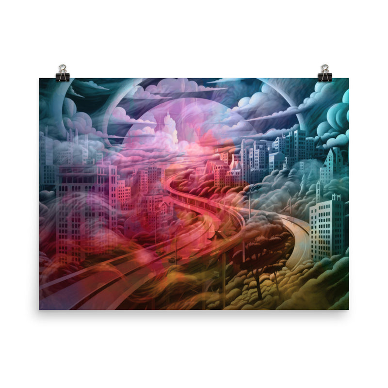 Poster — Hazy Cityscape