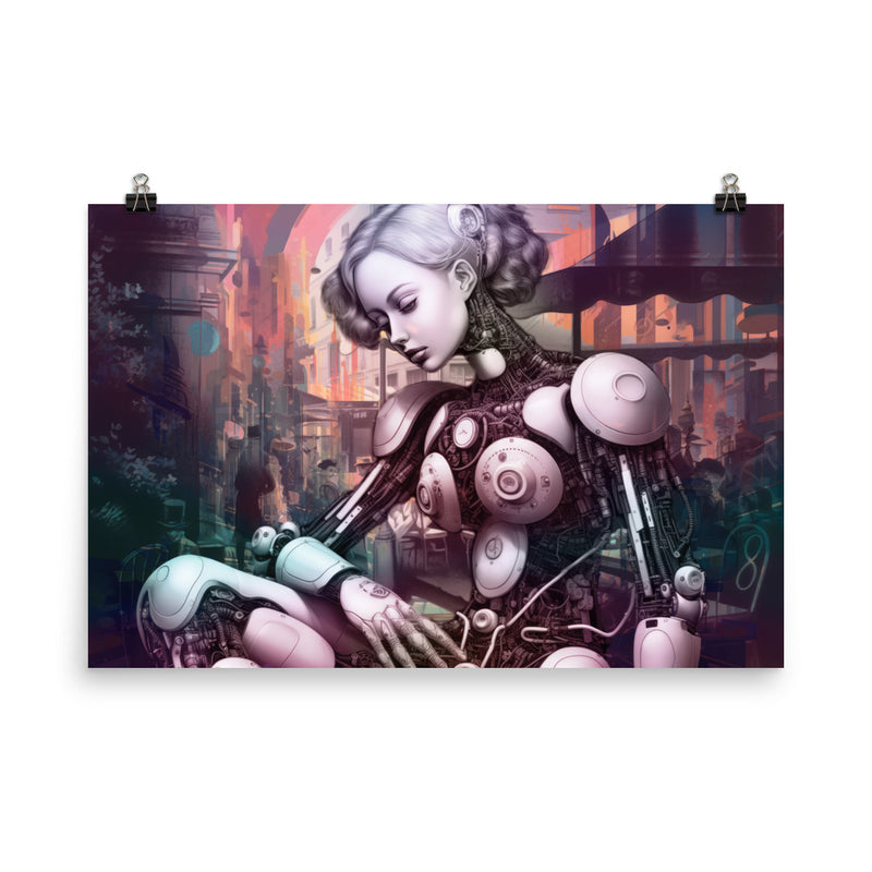 Poster — Android Resting at the Cafe