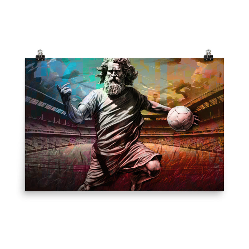 Poster — Socrates Playing Soccer