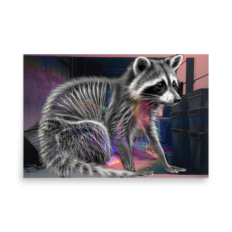 Poster — Raccoon in Storage Closet