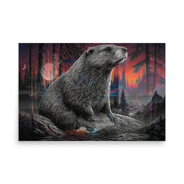 Poster — Beaver in the Canadian Pine Forest