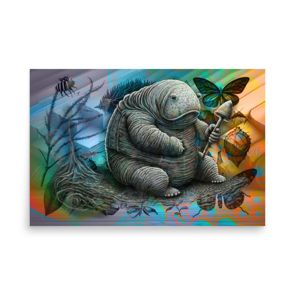 Poster — Tardigrade Contemplating the Microfauna