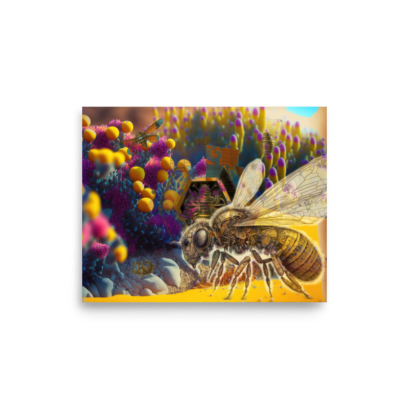 Mechanical Beehive with Bee — Poster